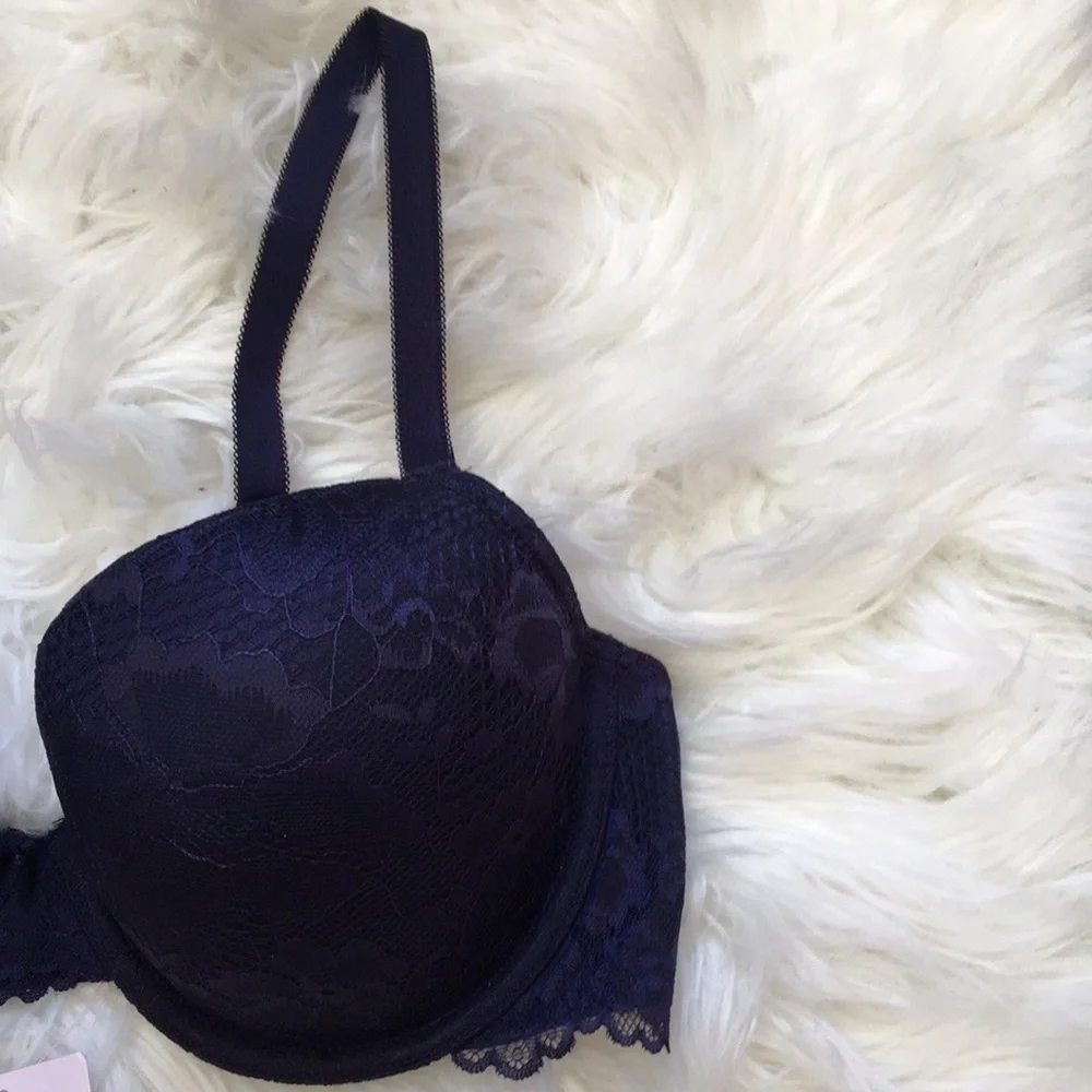 Savage X Fenty Allover Lace T-Shirt Bra in Eclipse - Picture 3 of 6
